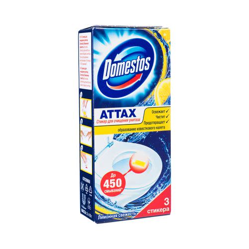 СМУЖКА ДЛЯ ОЧИЩЕННЯ УНІТАЗУ DOMESTOS ЛИМОННА СВІЖІСТЬ 3Х10Г