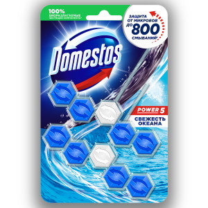 Блок для очищення унітаза Domestos Пауер 5 Дуо Свіжість океану